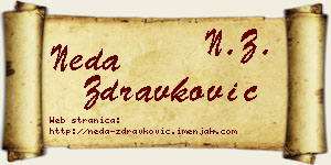 Neda Zdravković vizit kartica